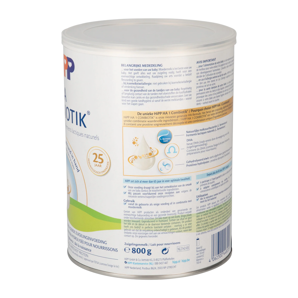 HiPP Dutch HA Stage 1 Hypoallergenic Combiotic Infant Milk Formula 0-6 months • 800g - OnlyFormula 2