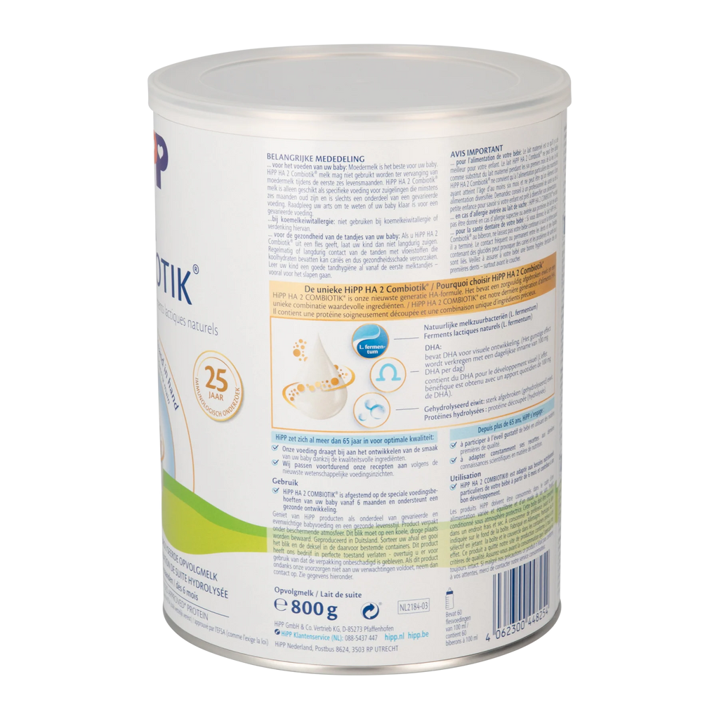 HiPP Dutch HA Stage 2 Hypoallergenic Combiotic Follow-On Milk Formula 6-12 months • 800g - OnlyFormula 2