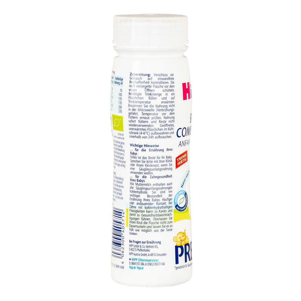 HiPP German Ready to Feed Stage Pre Cow Milk Formula 6x200ml - OnlyFormula 3