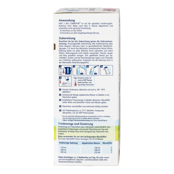 HiPP German Stage 2 Combiotic Follow-on Infant Milk Formula 6+ months • 600g - OnlyFormula 2