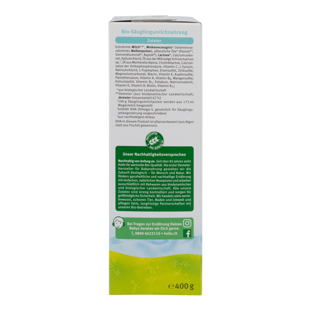 Holle Bio Stage PRE Organic Infant Milk Formula 0-6 months • 400g - OnlyFormula 2