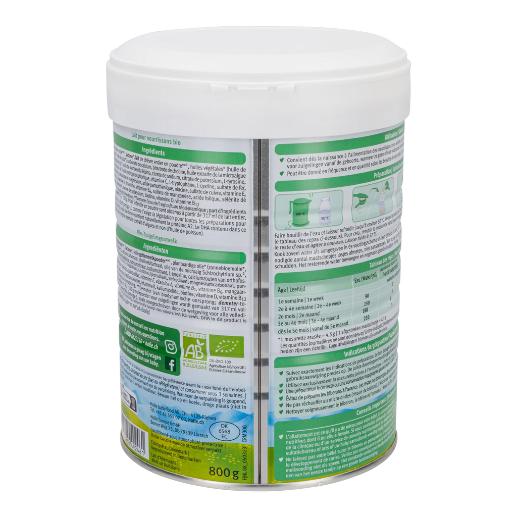 Holle Goat Stage 1 Organic Infant Milk Formula 800g - 0+ Months - OnlyFormula 3
