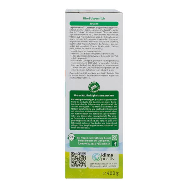 Holle Goat Stage 3 Organic Toddler Formula 10+ months • 400g - OnlyFormula 2