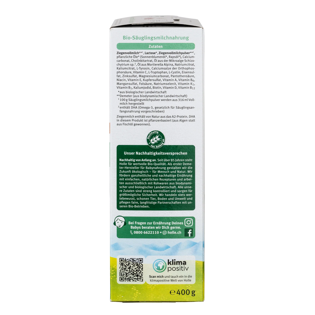 Holle Goat Stage PRE Organic Infant Milk Formula 0-6 months • 400g - OnlyFormula 2