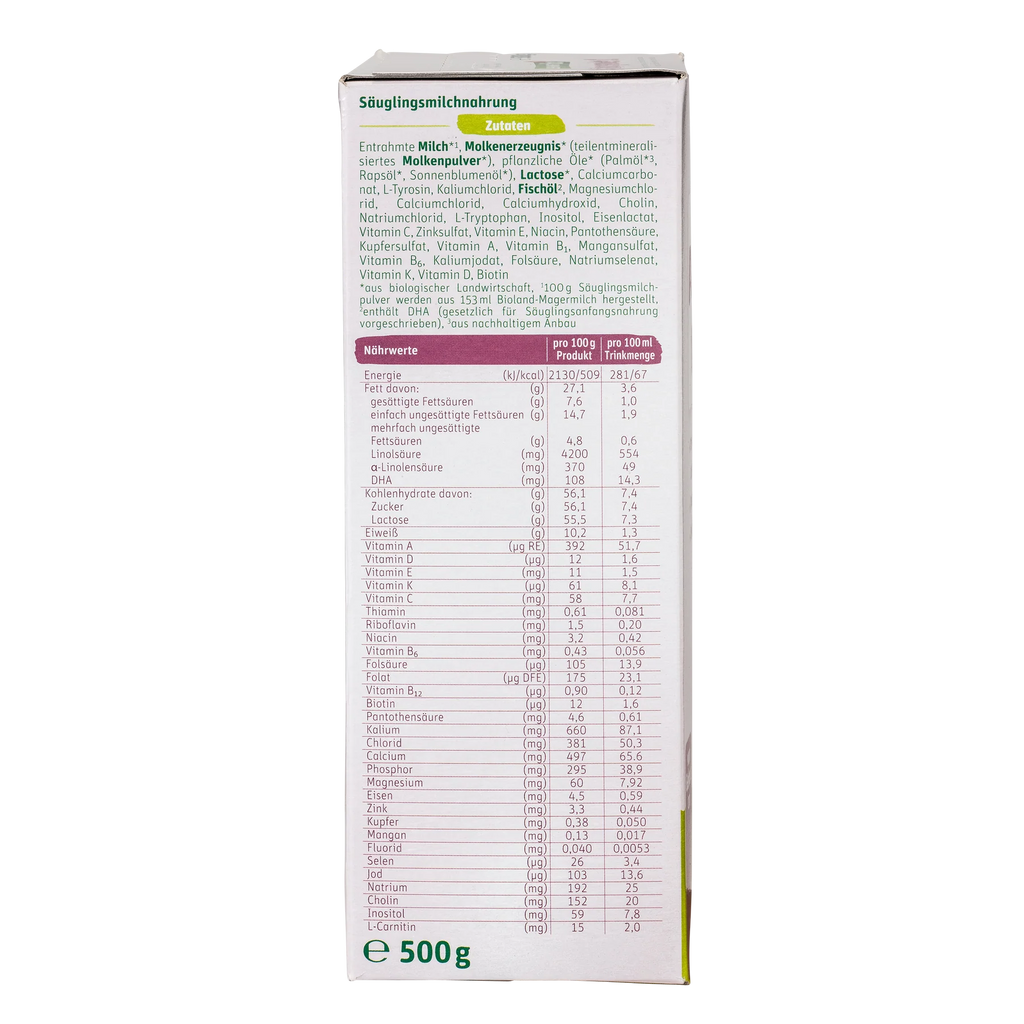 Lebenswert Anfangsmilch Stage 1 Organic Infant Milk Formula 0-6 months • 500g - OnlyFormula 4
