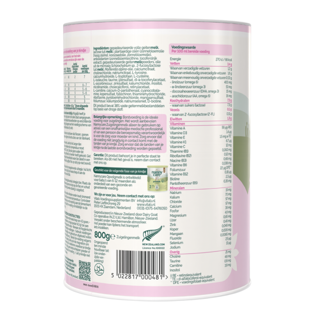 Nannycare Stage 1 Goat Milk Formula 900gr