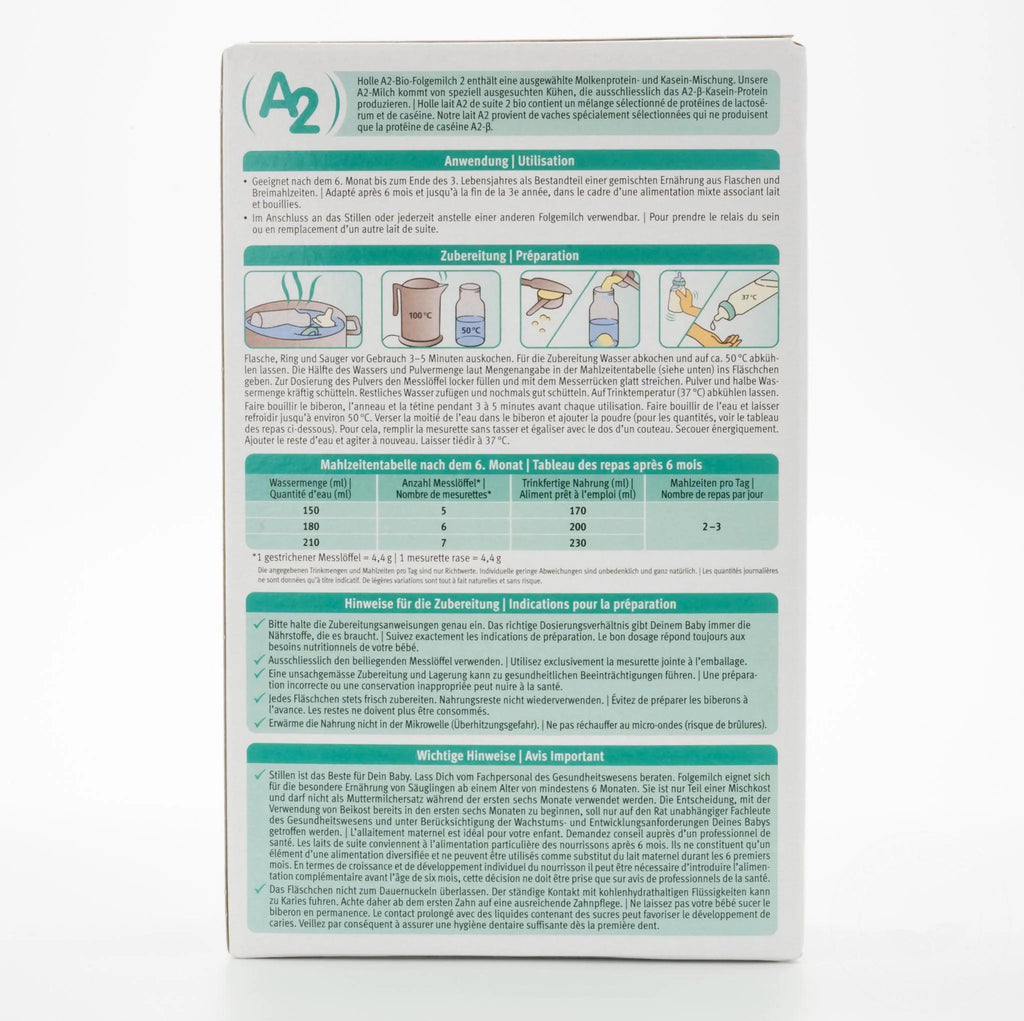 Holle Cow A2 Organic Follow-on Milk Stage 2 6+ months • 400g - OnlyFormula 3