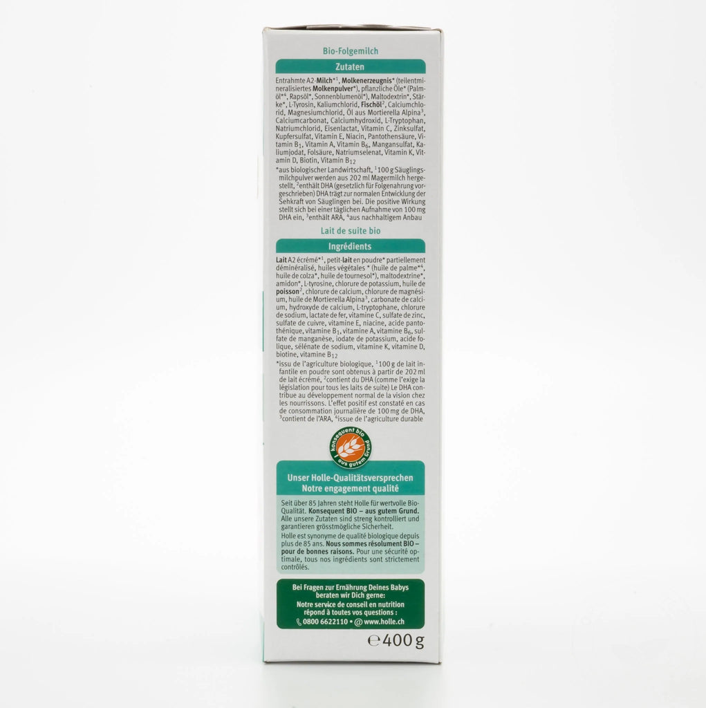 Holle Cow A2 Organic Follow-on Milk Stage 2 6+ months • 400g - OnlyFormula 4