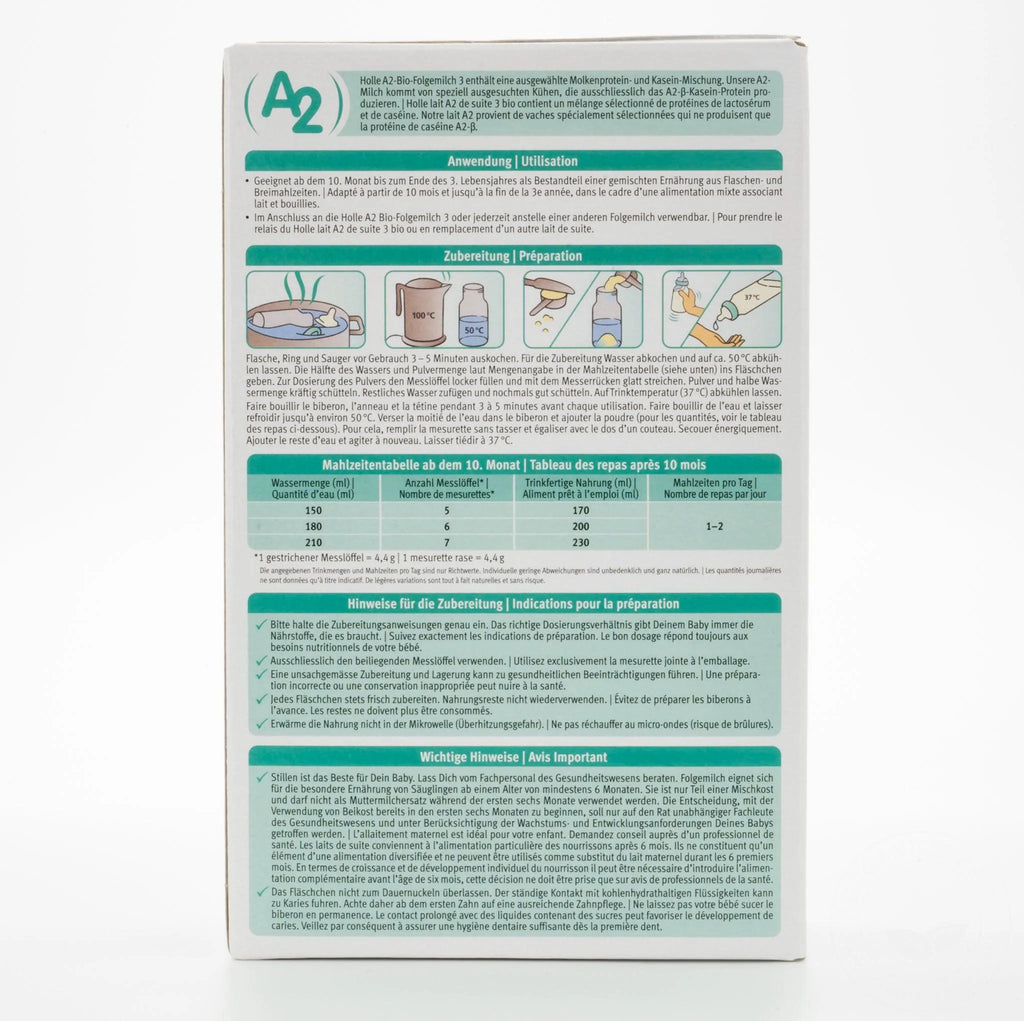 Holle Cow A2 Organic Growing-up Milk Stage 3 12+ months • 400g - OnlyFormula 3