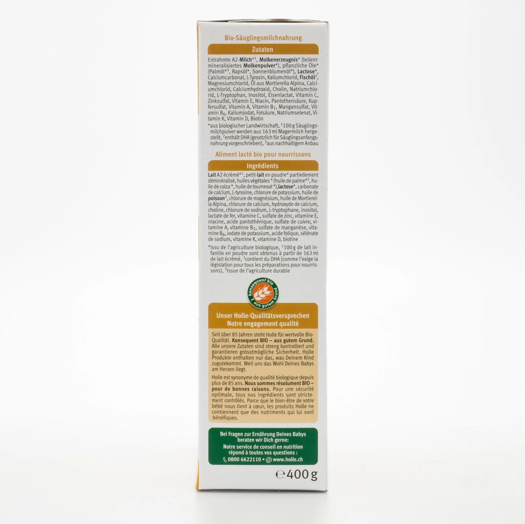 Holle Cow A2 Stage 1 Organic Infant Milk Formula 0-6 months • 400g - OnlyFormula 4