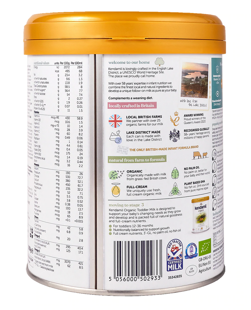 Kendamil Organic Stage 1 First Infant Milk Formula From Birth • 800g - OnlyFormula 4