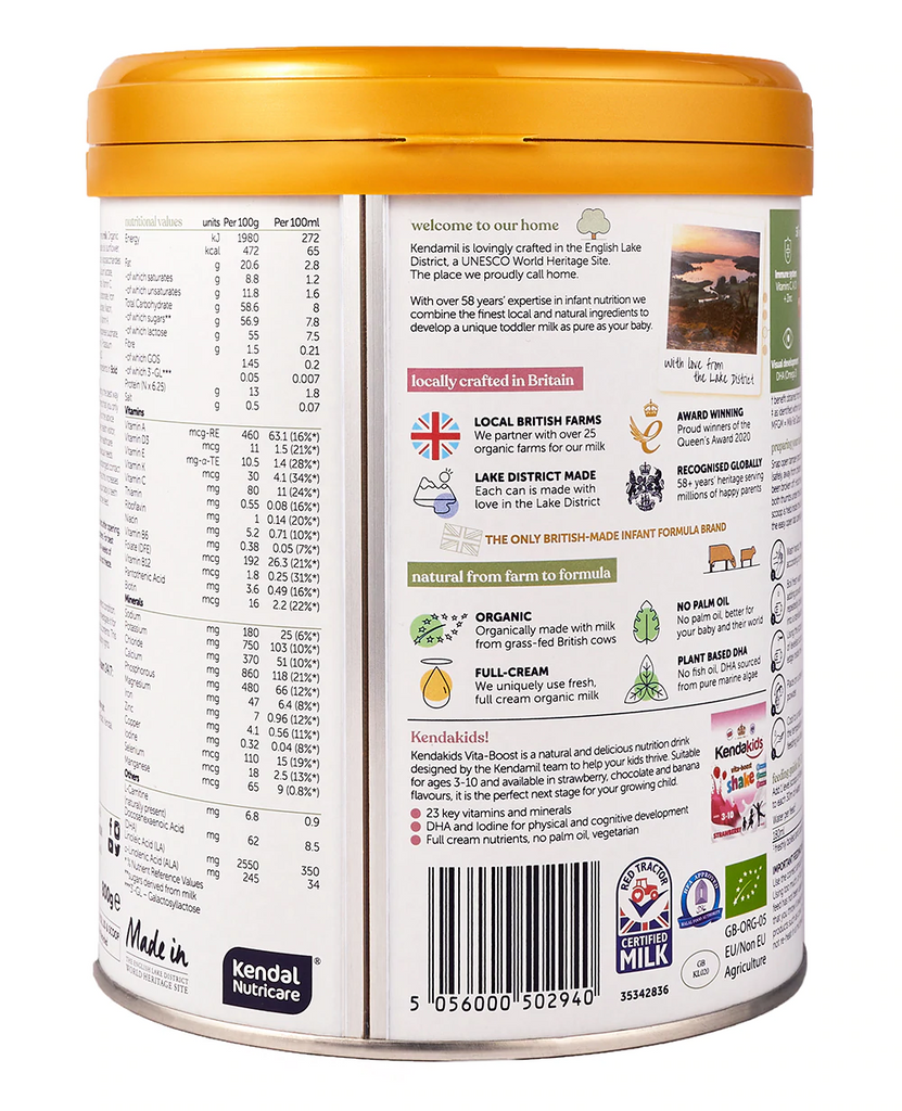 Kendamil Organic Stage 3 Toddler Milk Formula 12 + months • 800g - OnlyFormula 3